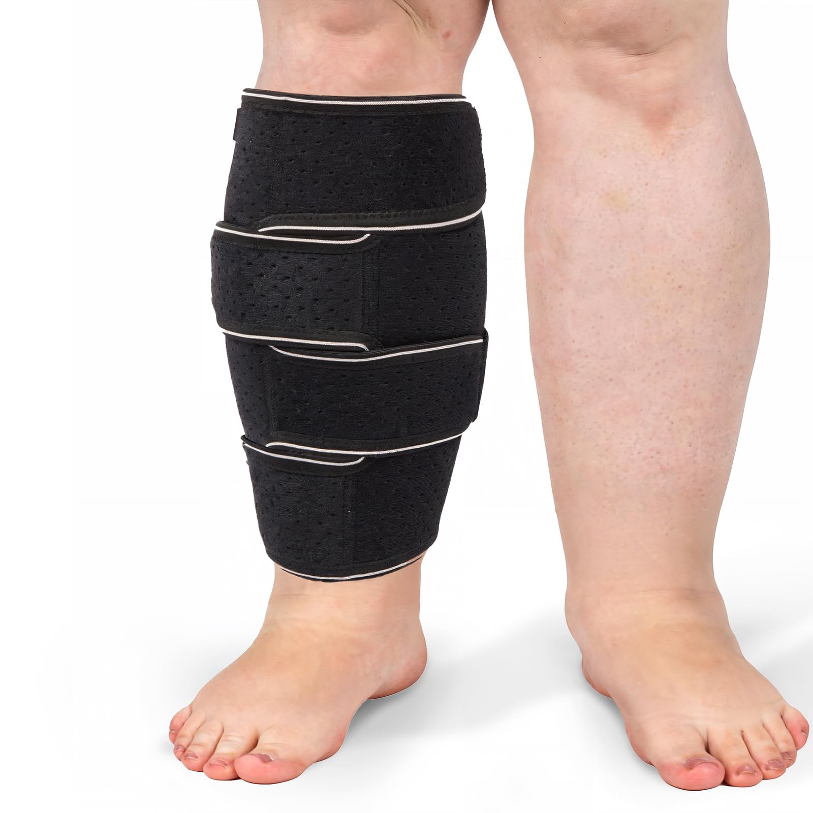 Feamero Plus Size Calf Compression Wrap For Severely Swollen Calves XL, Black
