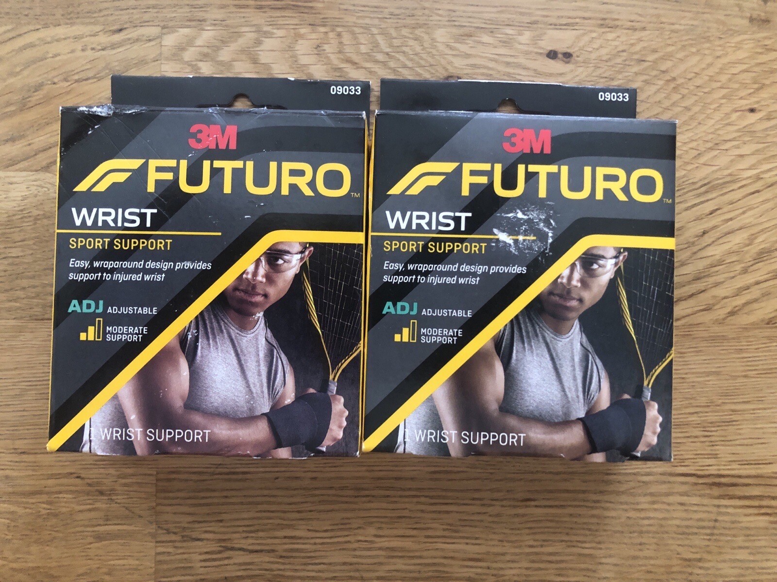 Pack of 2 Futuro Sport Wrist Support Adjustable Moderate Support #09033