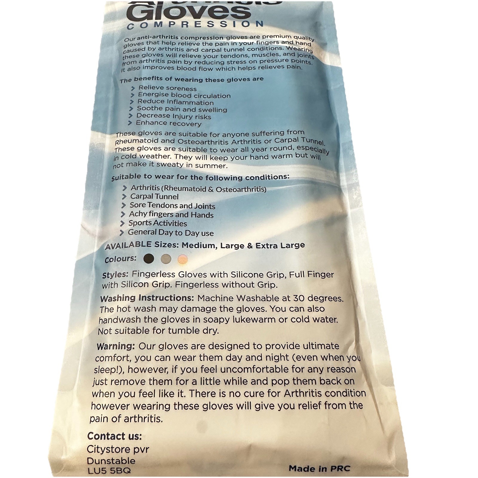 Hotcakes Compression Arthritis Gloves Open Finger Design Size XL Black NIP