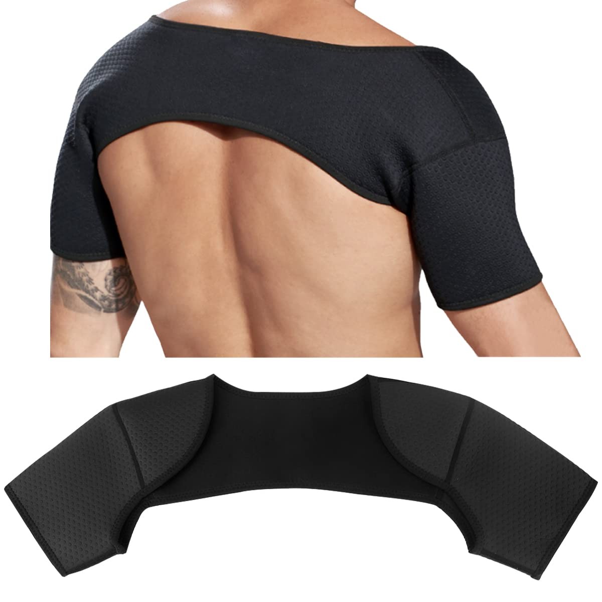 FERCAISH Double Shoulder Brace, Breathable Sports Protective Gear for Large