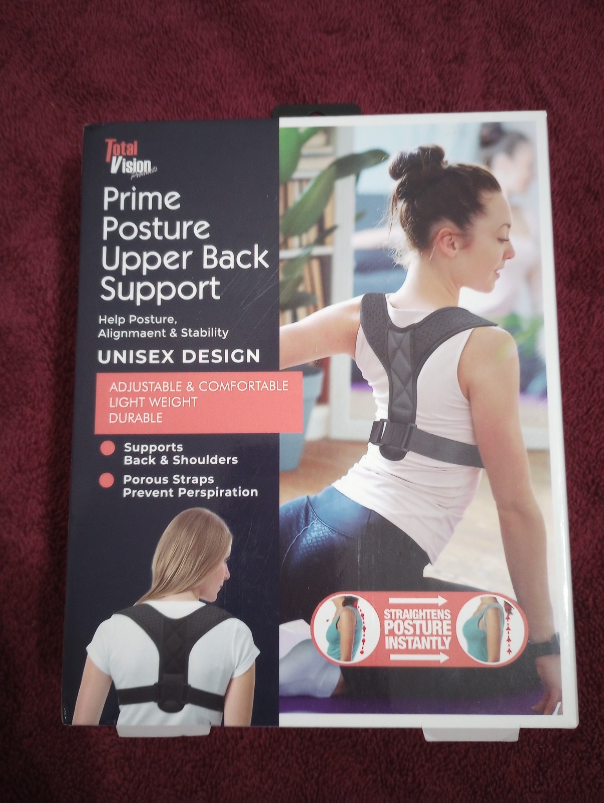 Prime Back Pain Brace & Posture Corrector – Upper Back Support for Men & Women