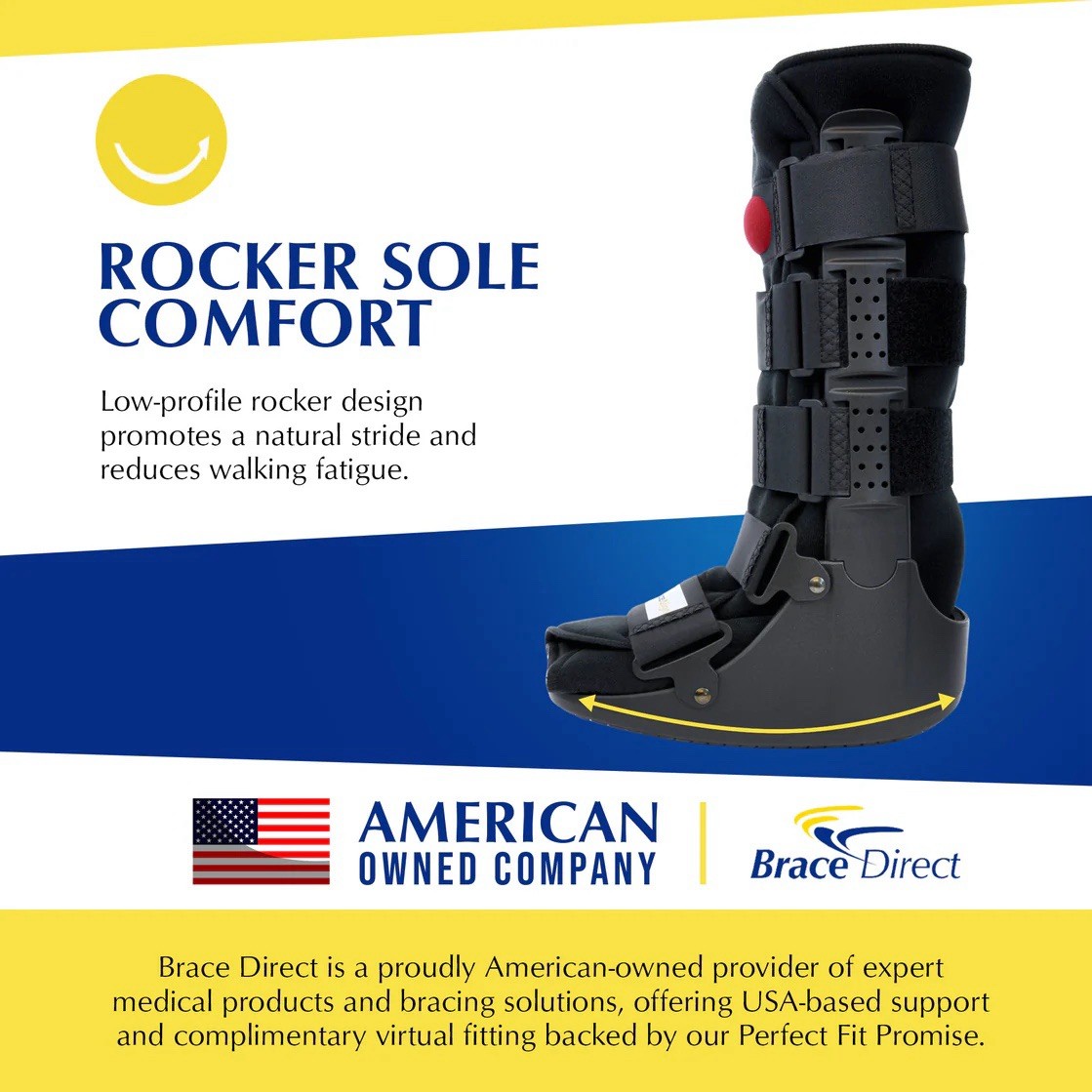 Brace Direct Air Cam Walking Boot Tall PDAC Approved Adjustable Stabilization