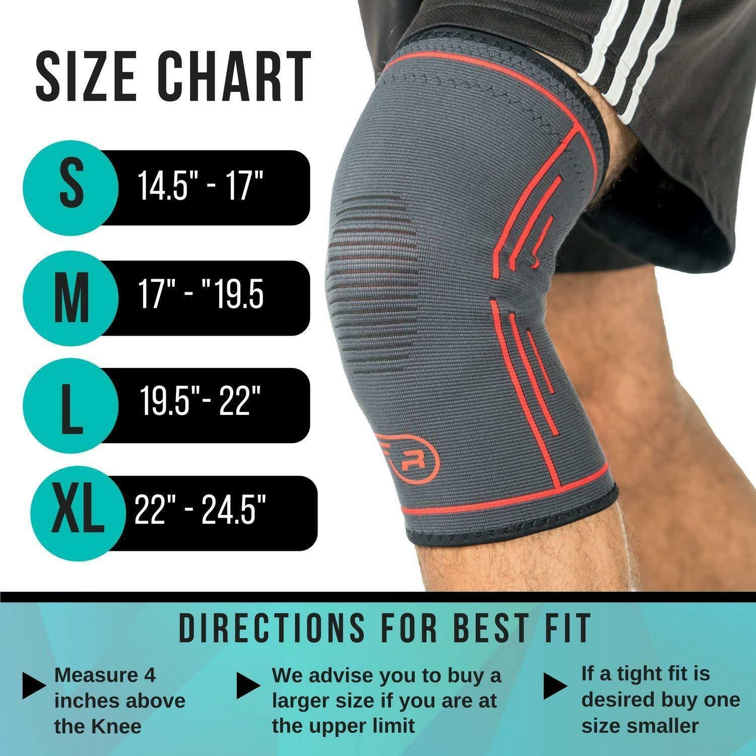 Knee Sleeve Single Wrap Compression Sleeve Stabilizer by Run Forever Sports