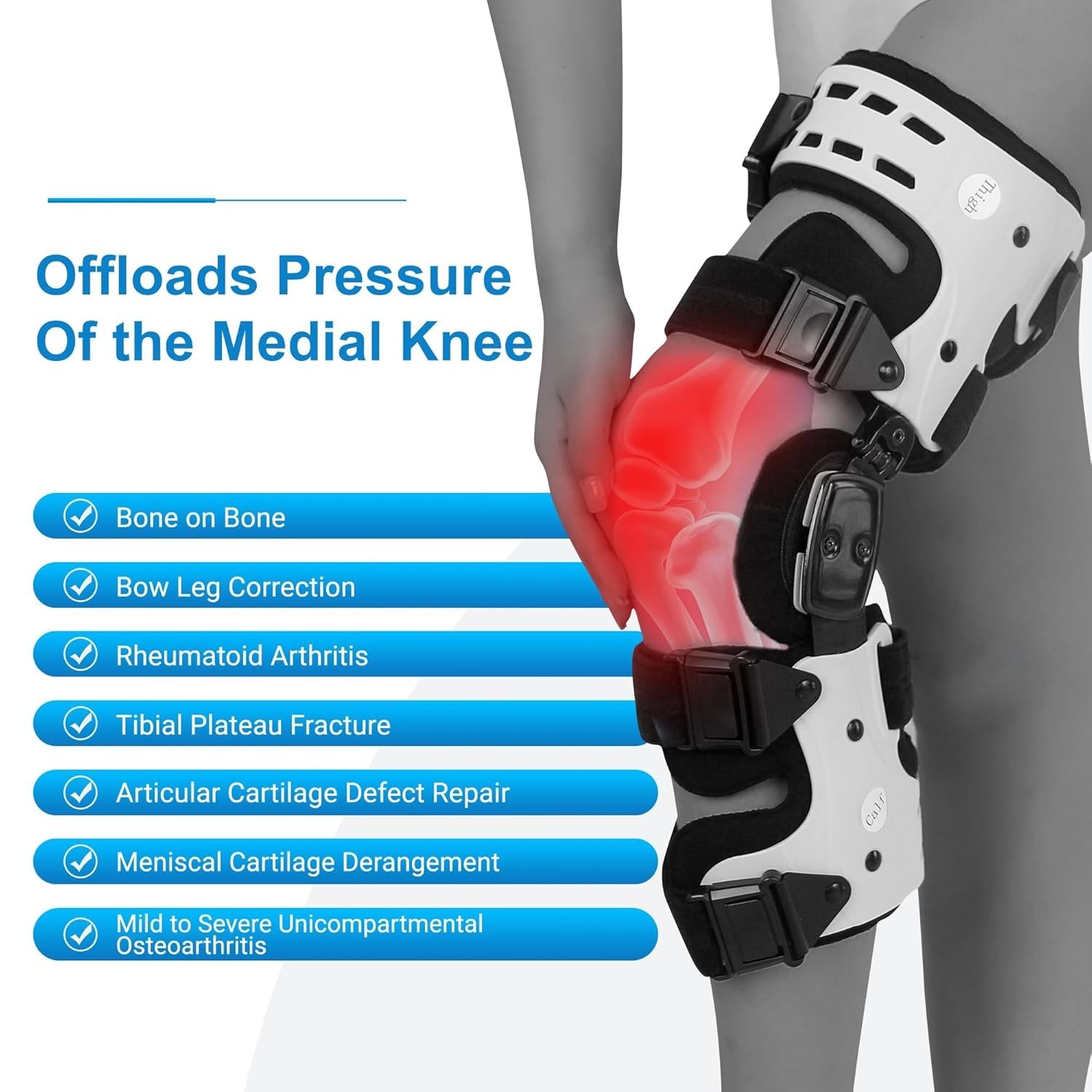Unloader knee brace-Lightweight, Low Profile Brace for Arthritis Pain & Support