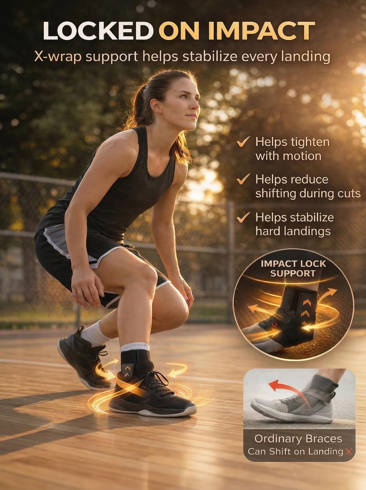3D Wrap Stability Ankle Brace for Men and Women, Quick-Adjust Figure 8 Ankle …