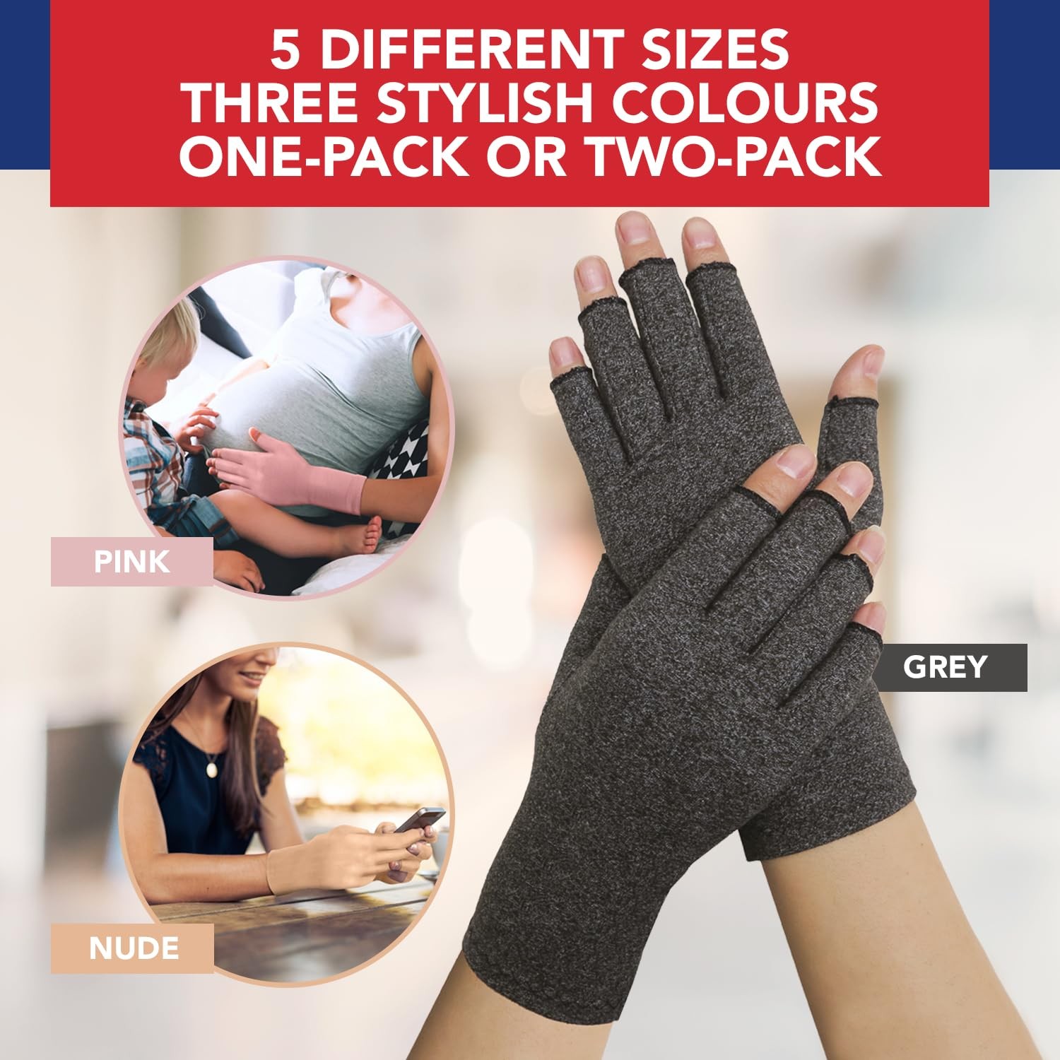 Doctor Developed Compression Gloves for Women and Men, Open-Finger Arthritis …