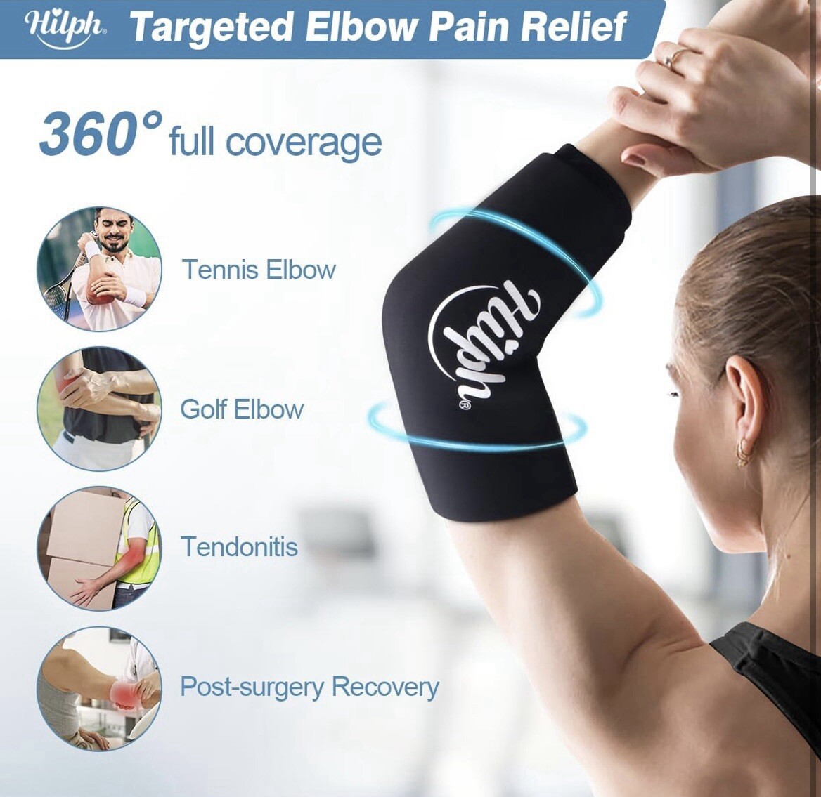 Hilph Elbow Ice Sleeve/Hot Reusable Can Be Used Knee, Calf And Other Parts
