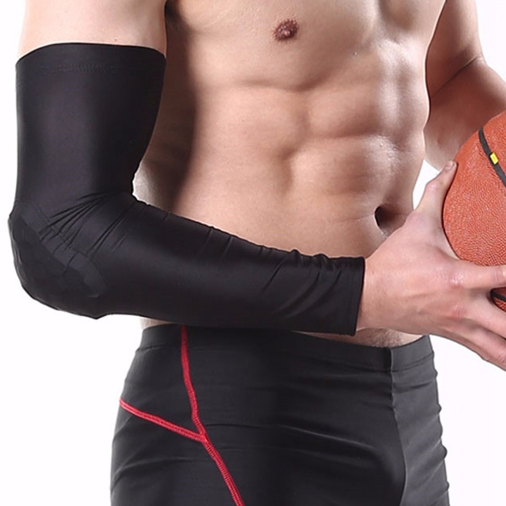 Elbow Support Honeycomb Pad Protector Sports Compression Brace Arm Sleeve Wrap