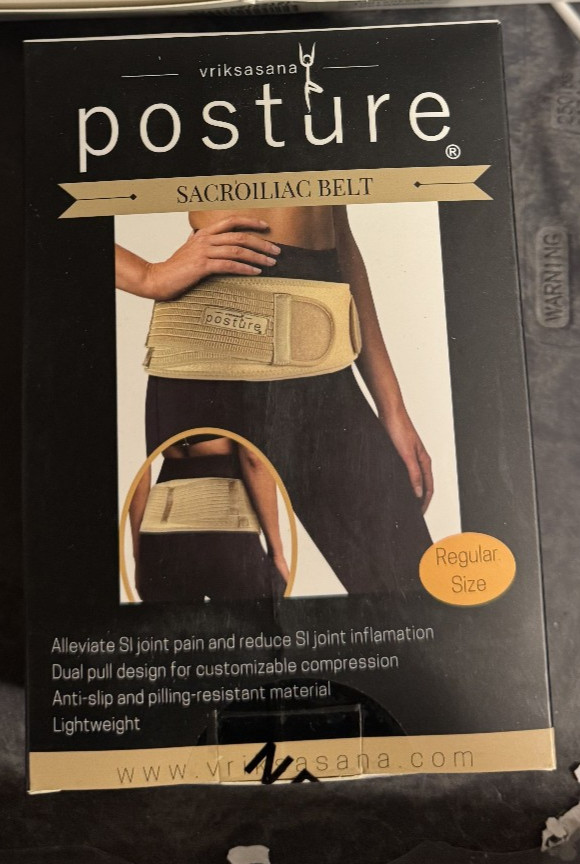 Vriksasana Posture Sacroiliac Hip Belt for Women and Men Reg Size 32″-45″