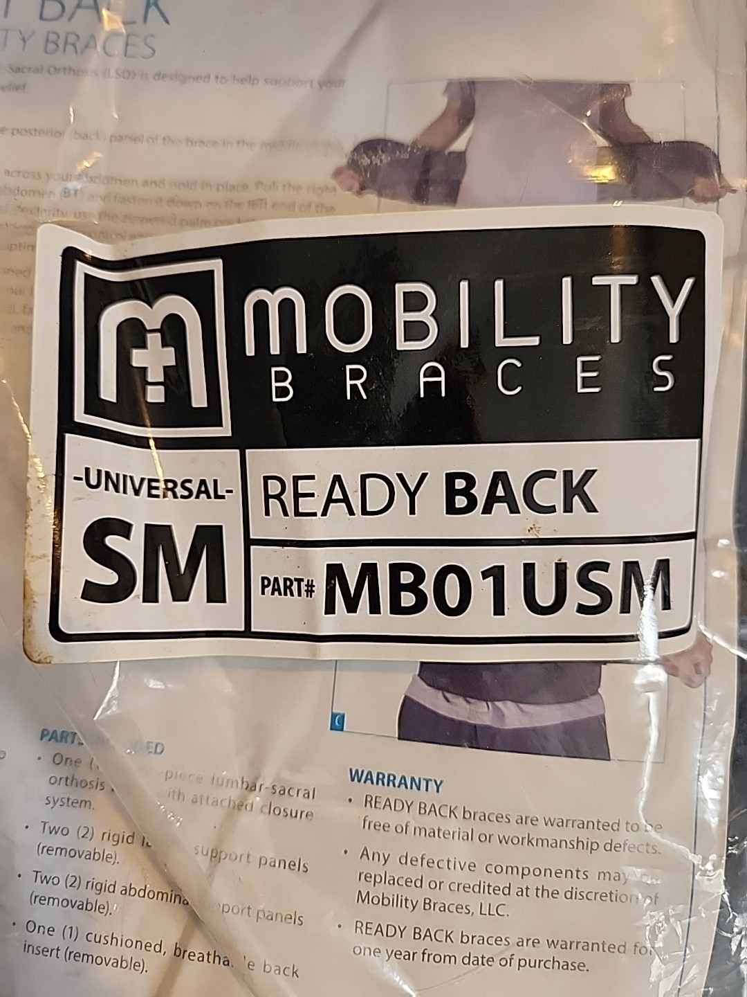 Ready Back by Mobility Braces – Brace, Back, Mobility, Size Lg, Free Shipping