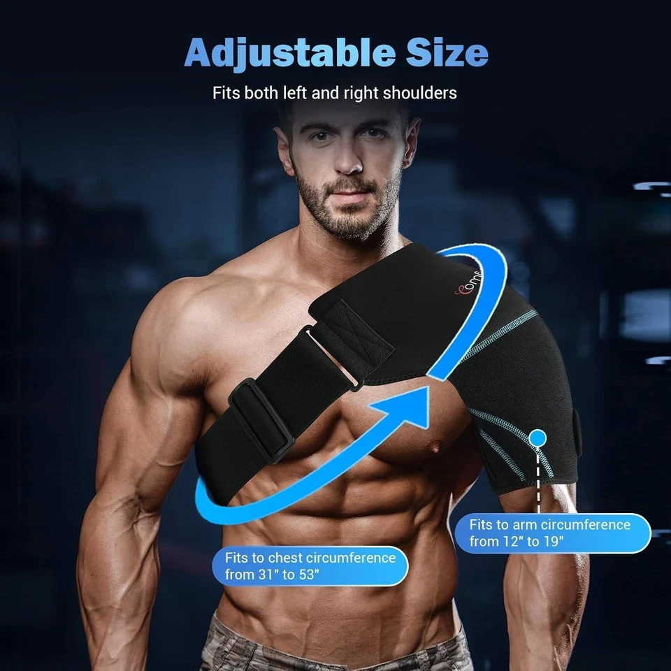 Comfytemp Shoulder Ice Pack Wrap, 2 Gel Packs+1 Brace, FSA Standard
