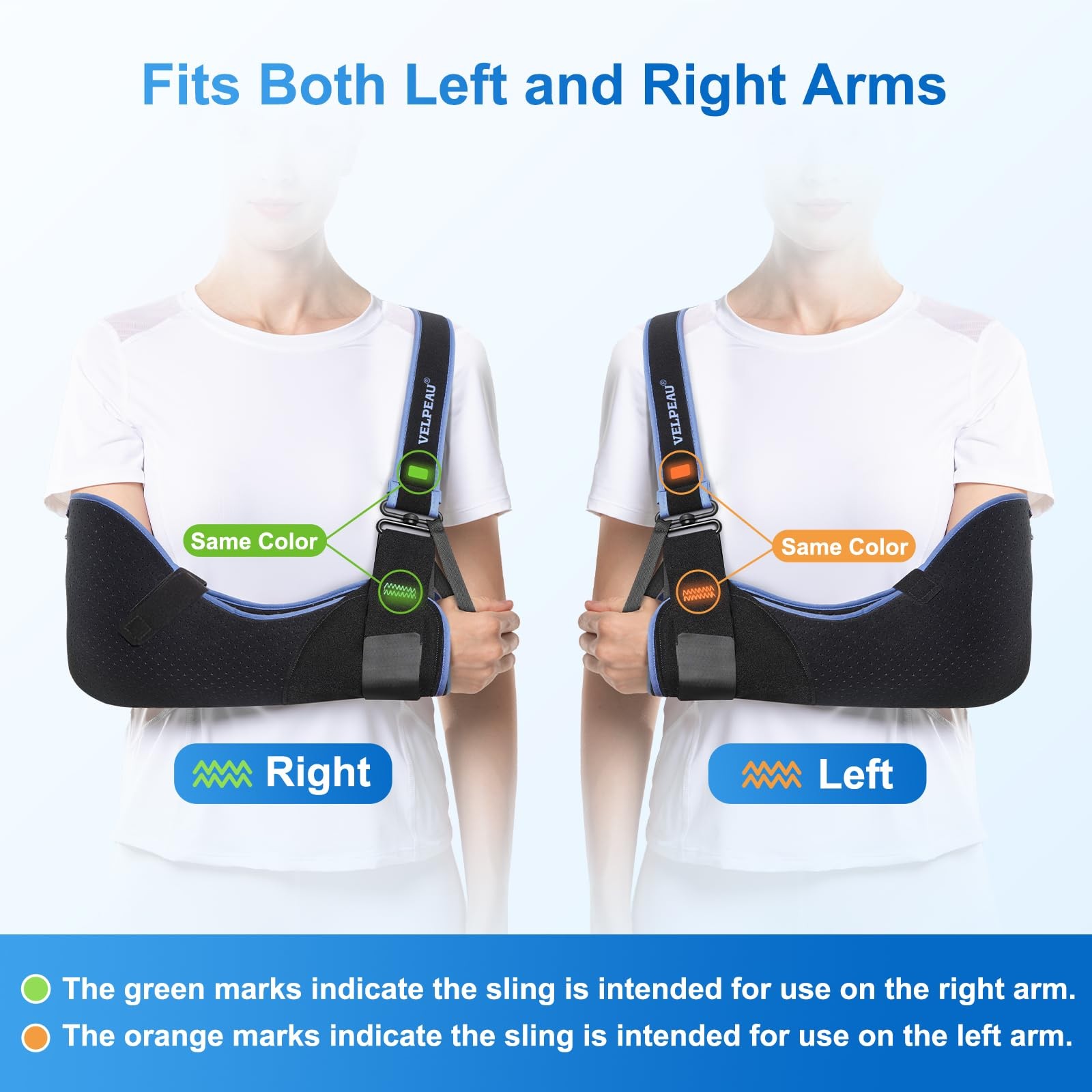 Arm Sling Shoulder Immobilizer for Women and Men, fit Left or Right Arm – Rot…