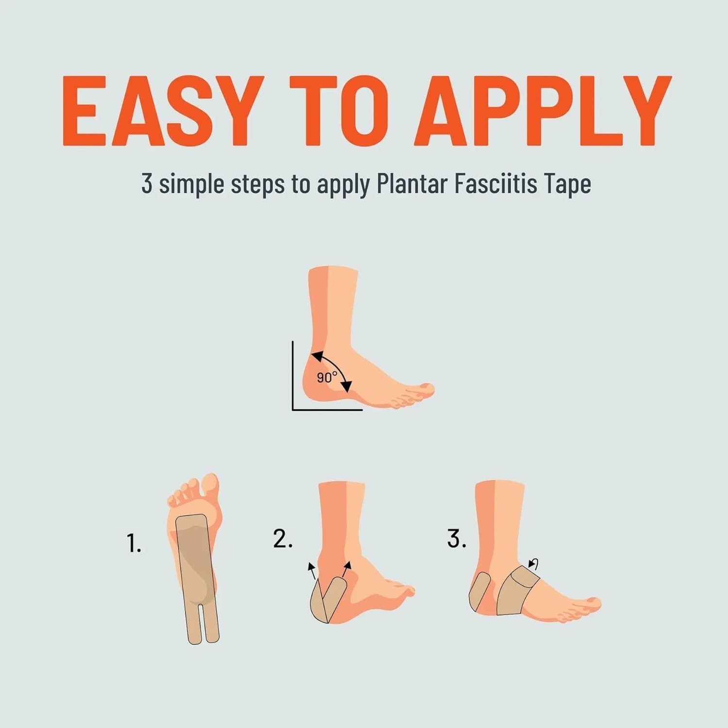 Plantar Fasciitis Tape, Foot Soreness Relief System, 8 Applications