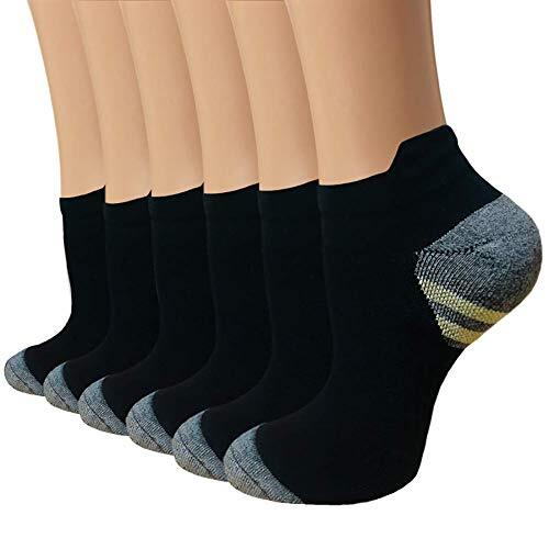 Copper Compression Socks Women and Men 6 Large-X-Large A2 – 6 Black No Show