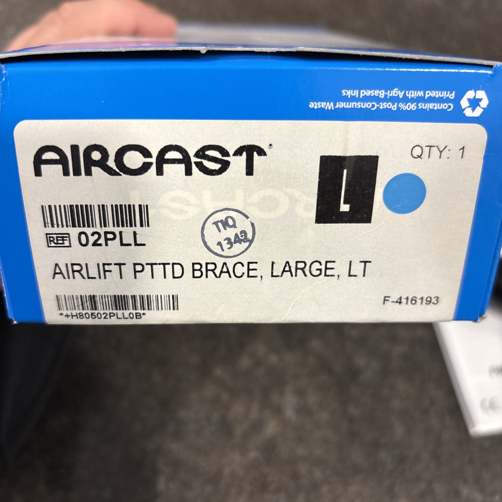 Aircast Airlift PTTD Ankle Brace Posterior Tibial Tendonitis Support Left LRG🔥