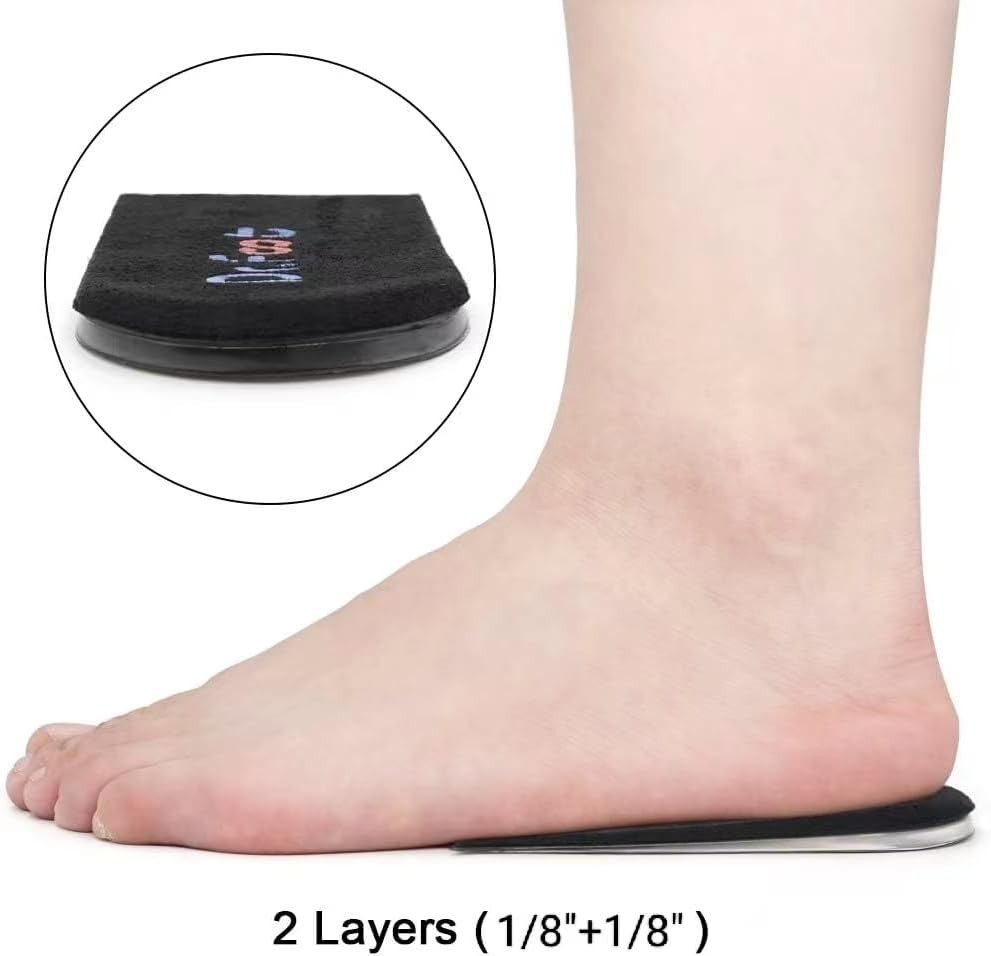 Orthopedic Heel Lift Inserts for Men and Women, Height Increase Insole 2 Count