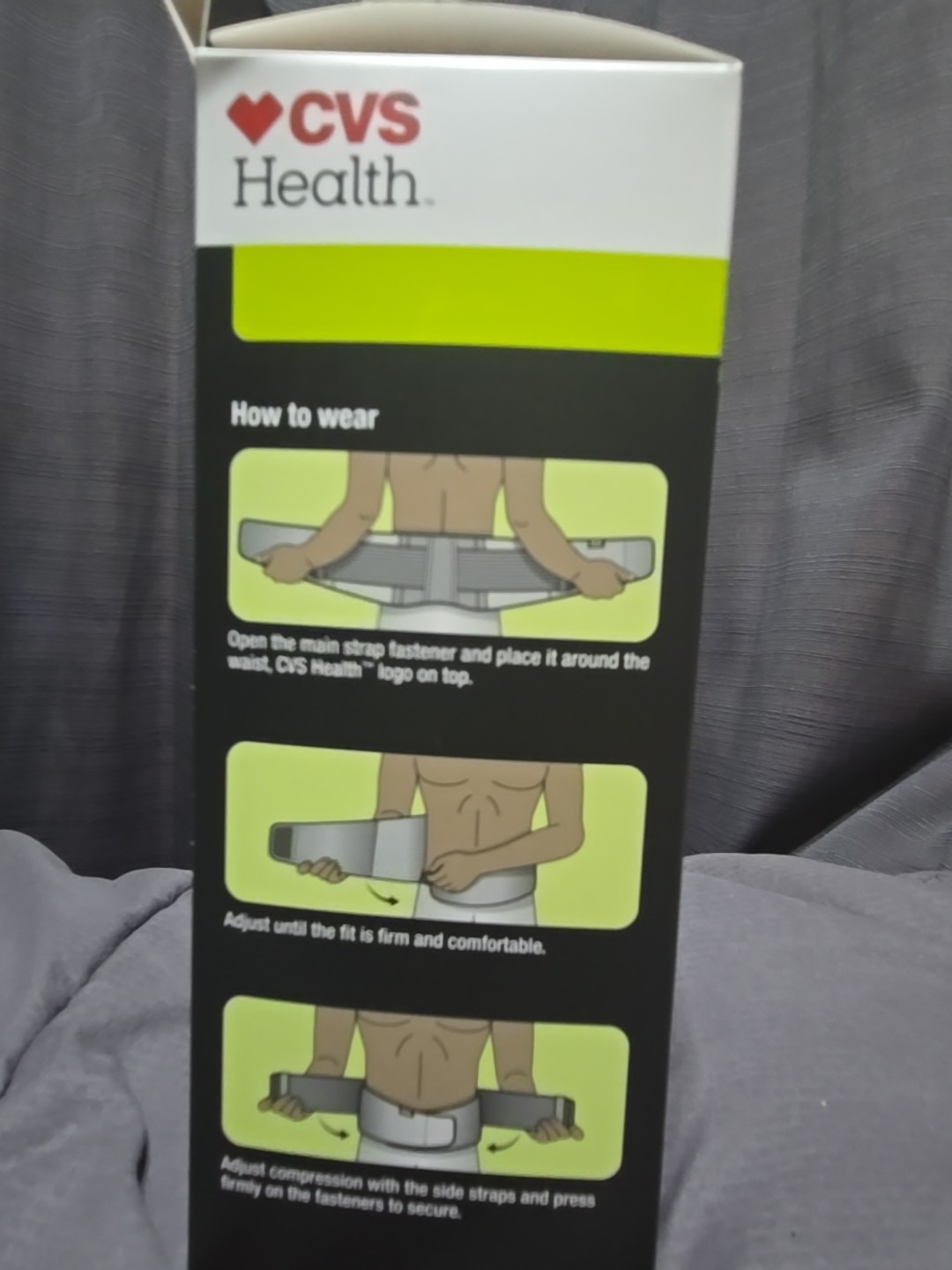 CVS HEALTH BACK COMFORT COMPRESSION SUPPORT MODERATE SUPPORT ONE SIZE