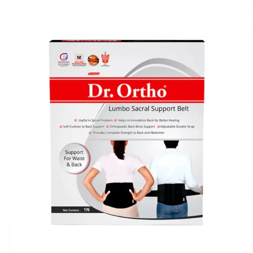 Dr Ortho Lumbo Sacral Suport Belt Waist & Back Support Size 30-40 Inches 1 pcs