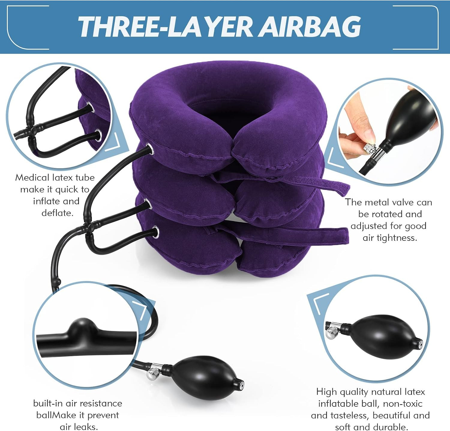 Neck Stretcher, Neck Traction Device for Instant Neck Pain Relief | Adjustable I