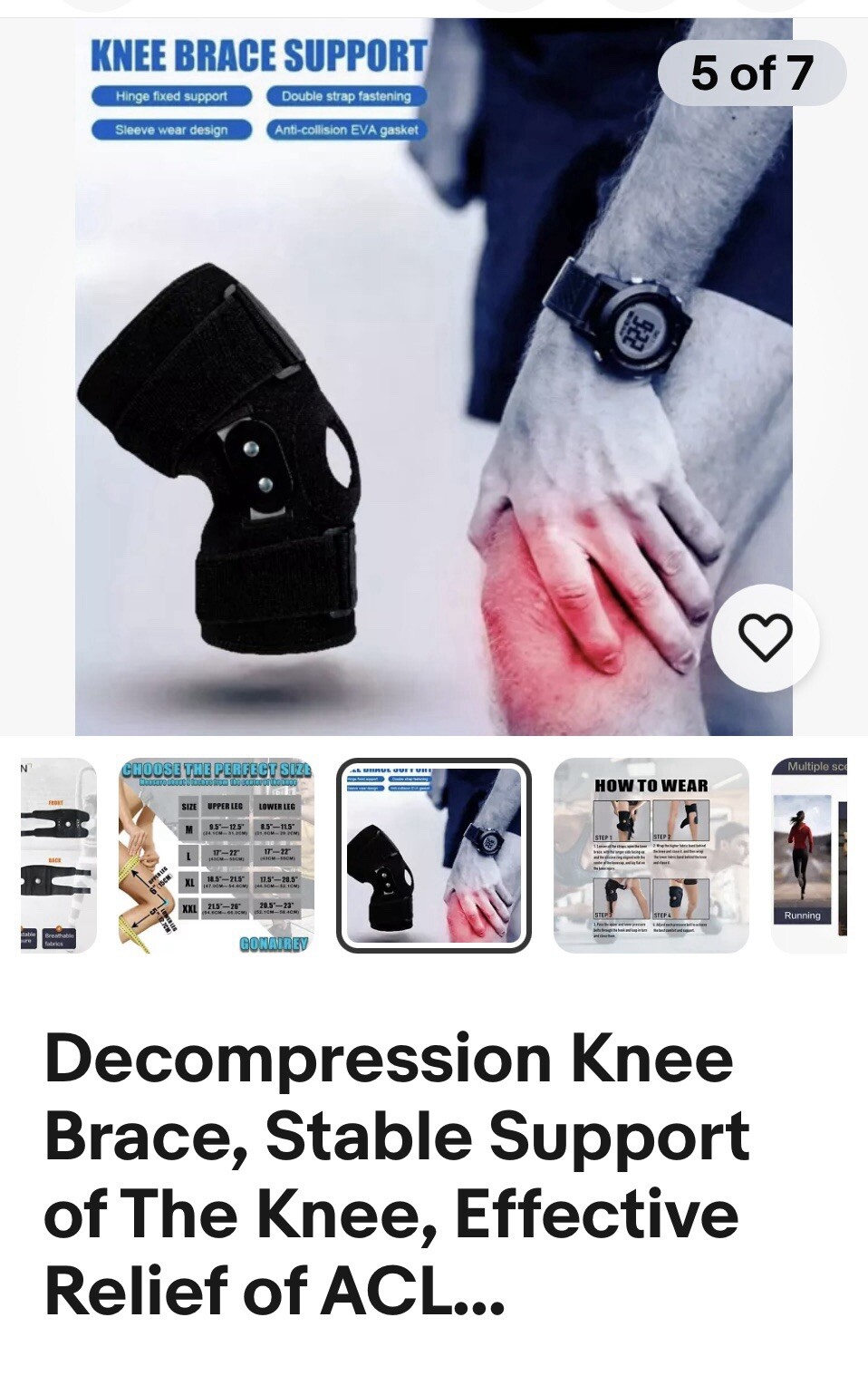 Decompression Knee Brace, Stable Support of The Knee, Effective of ACL, Arthr…