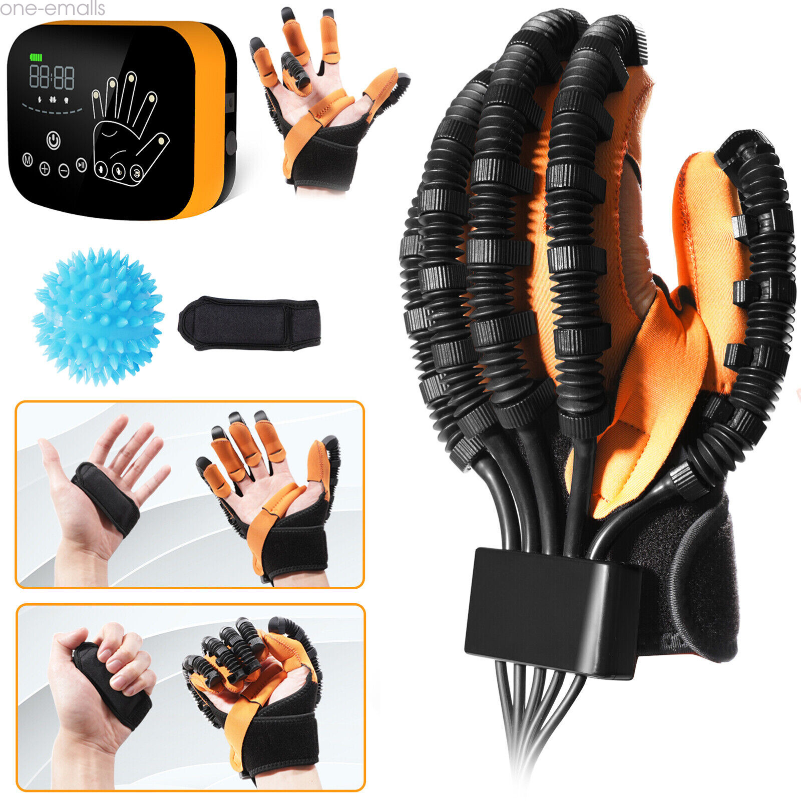 Left Hand Rehabilitation Robot Gloves Hand Rehab Device Recovery Trainer, Large