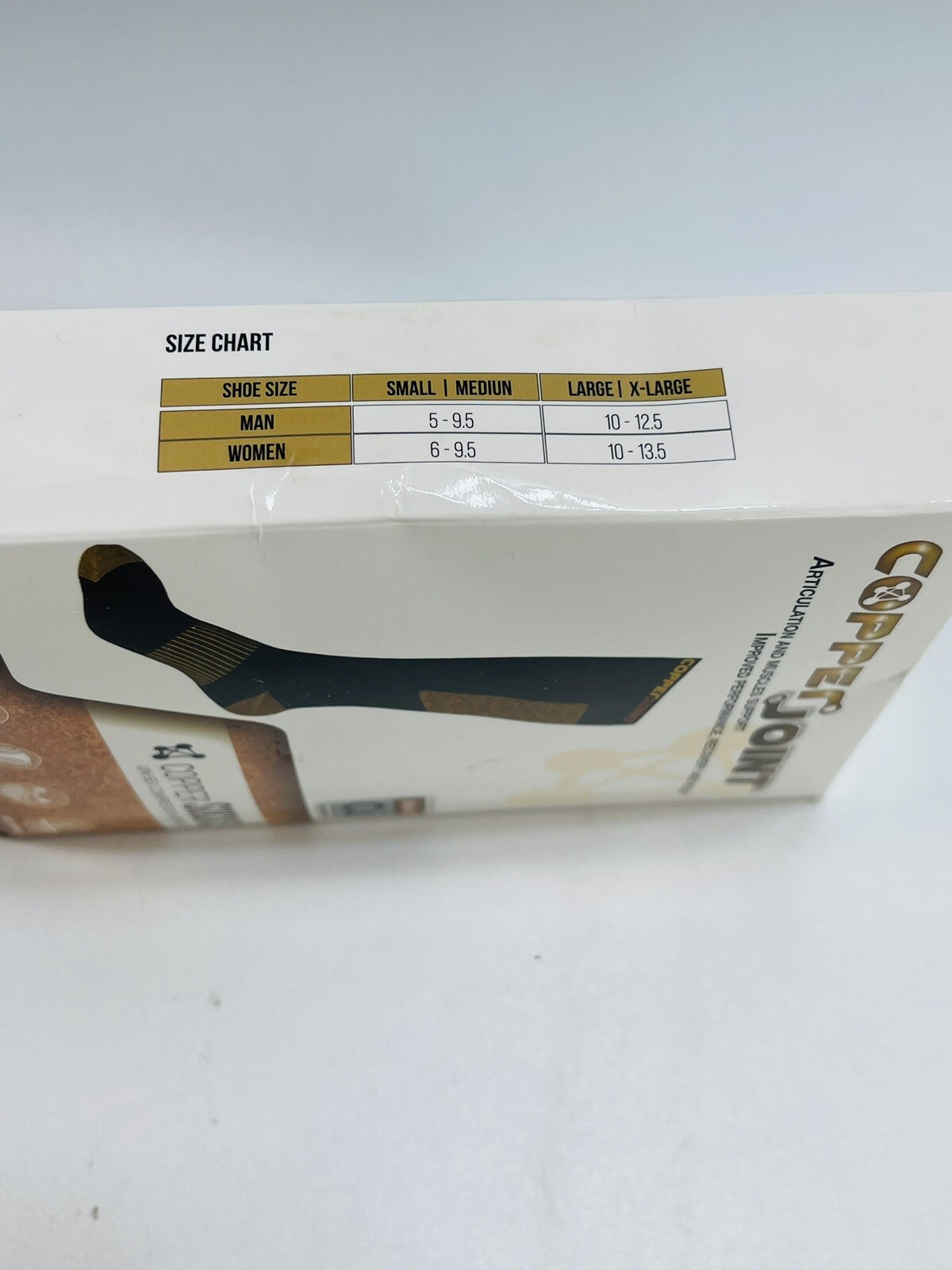 Copper Joint Copper L XL Compression Socks Women & Men Copper Infused Nylon NEW