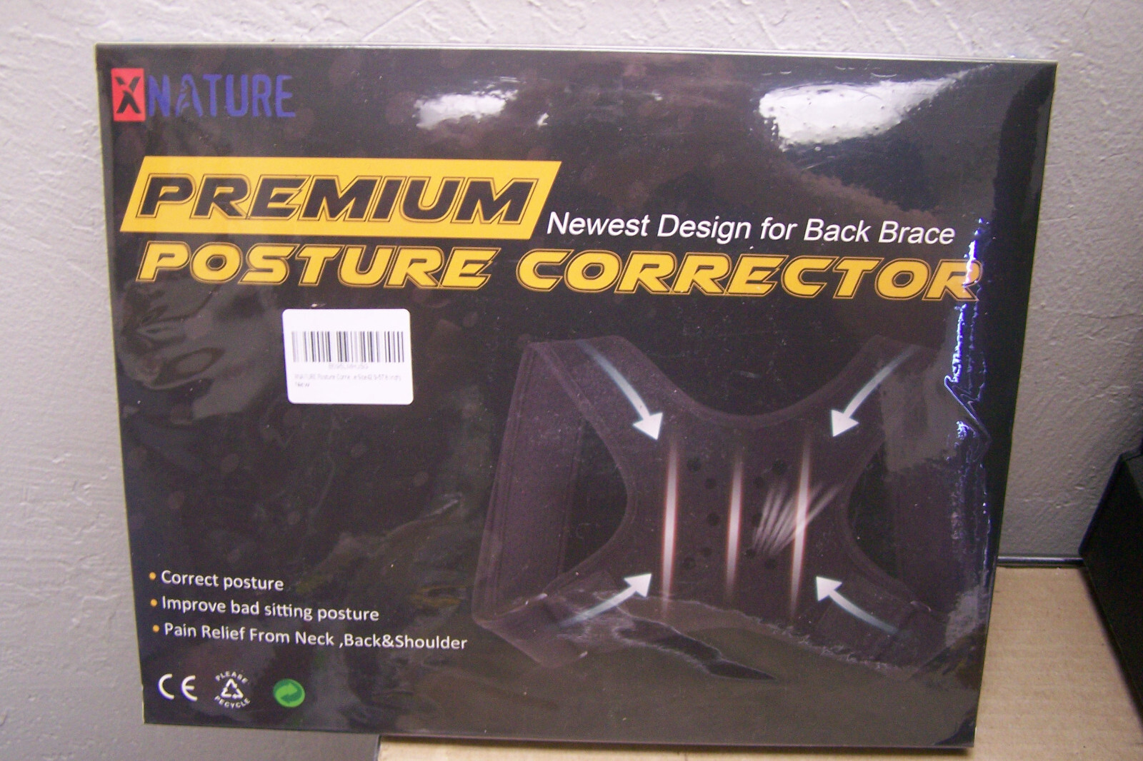 X Nature Premium Posture Corrector Adjustable 42.9”-57.8 inch Chest NEW