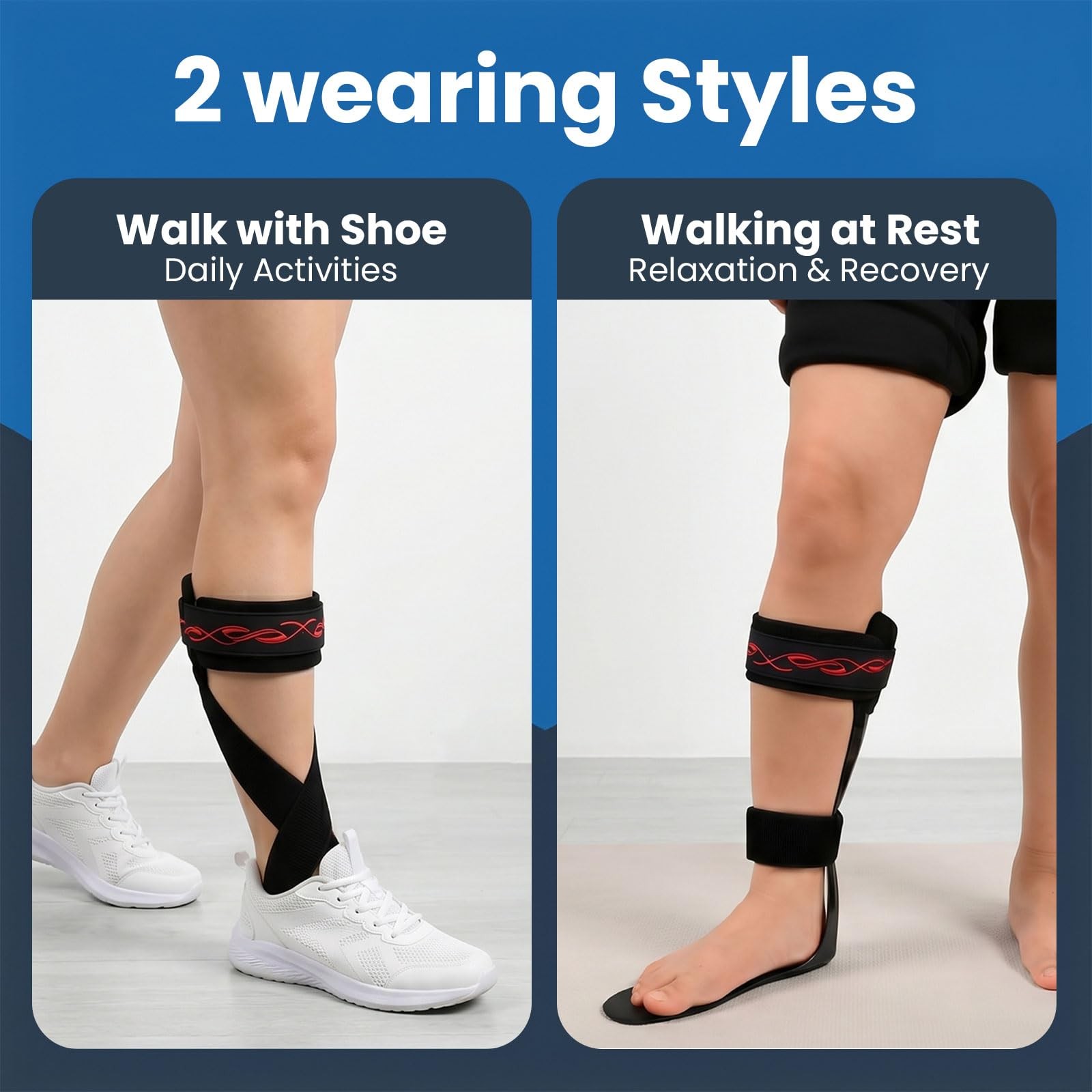 Drop Foot Brace Lightweight Foot Stabilizer Ankle Support Large Left