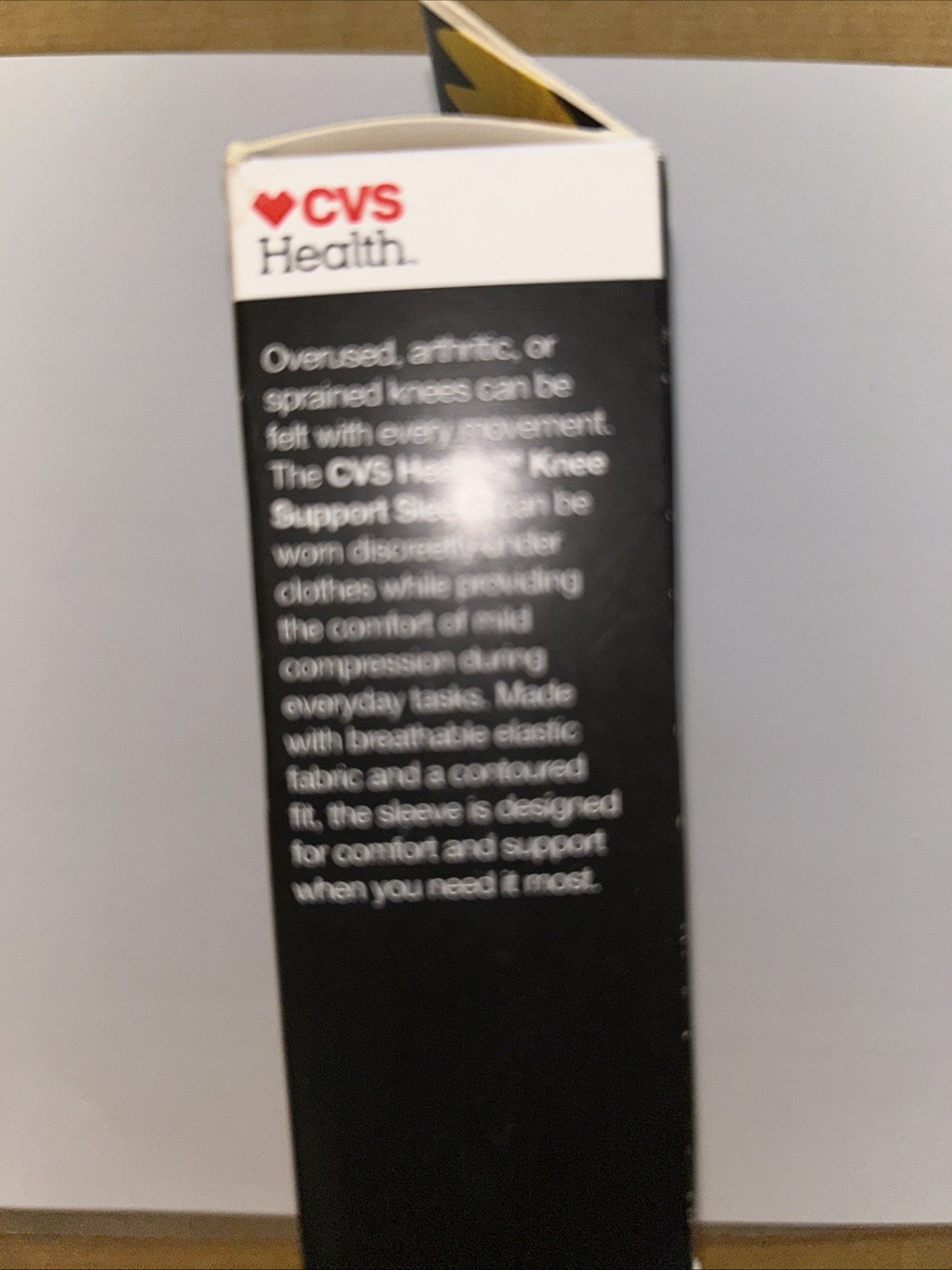 KNEE Support Sleeve CVS Health SMALL Mild Compression WHITE