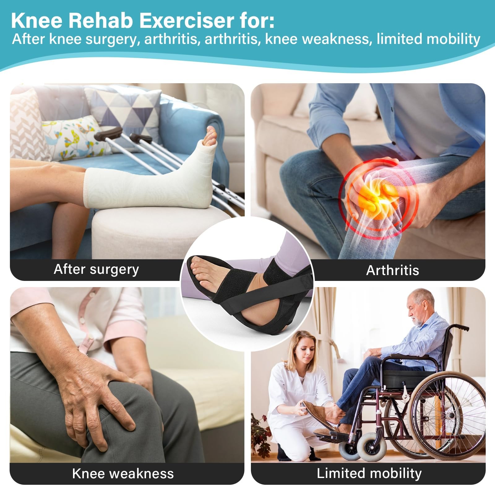 HOOMTREE Knee Replacement Recovery Aids,Knee Surgery Recovery Equipment with …