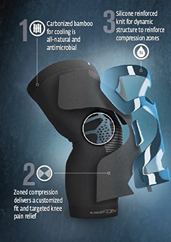 Donjoy Trizone Knee Sleeve Medium Left 0.3 Pound 11-9125-3