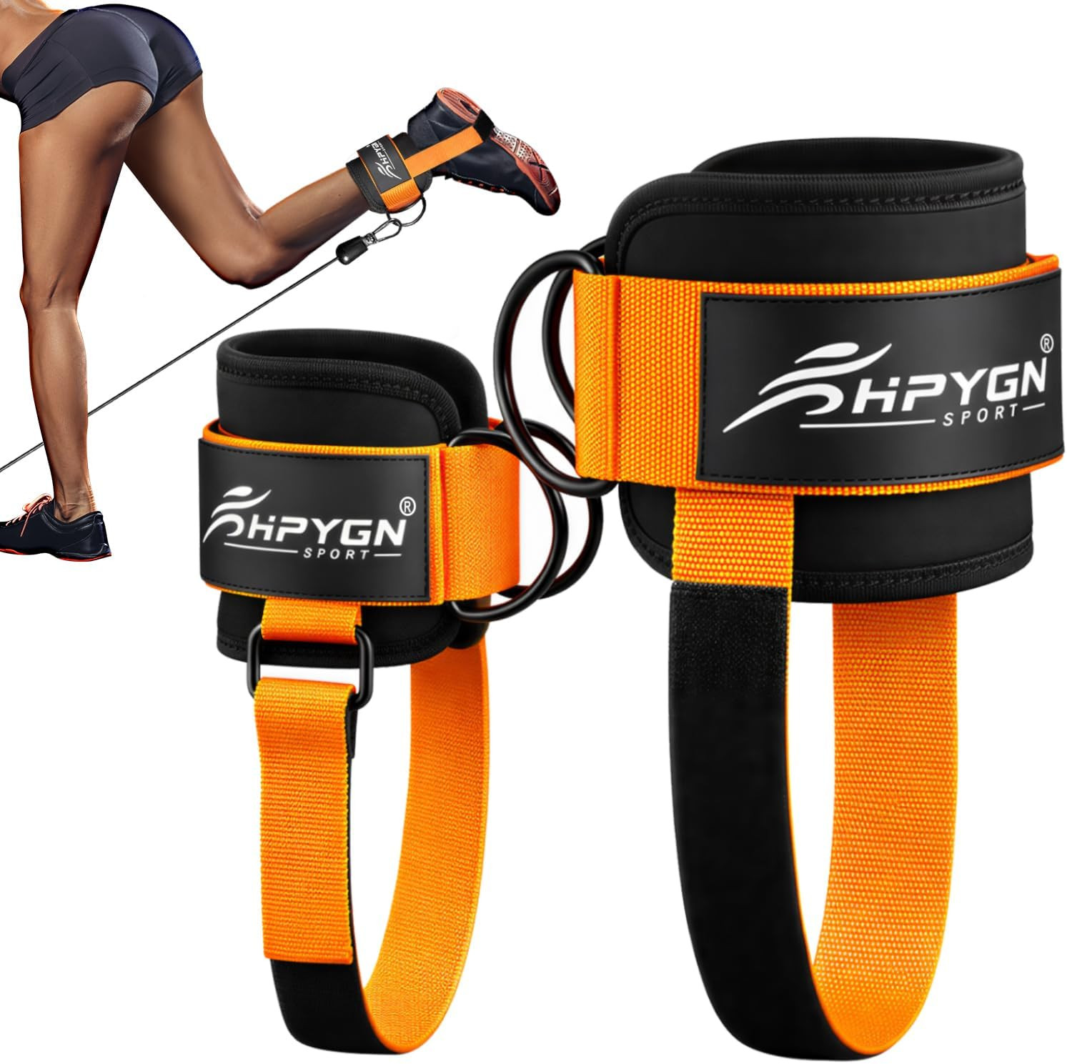 Ankle Strap for Cable Machine, Padded Ankle Straps for Cable Machine Kickbacks,