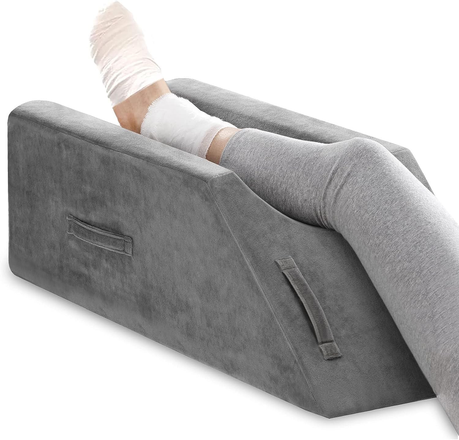 Leg Elevation Pillow Leg/Knee Surgery Recovery Memory Foam Leg Pillow W/ Velvet