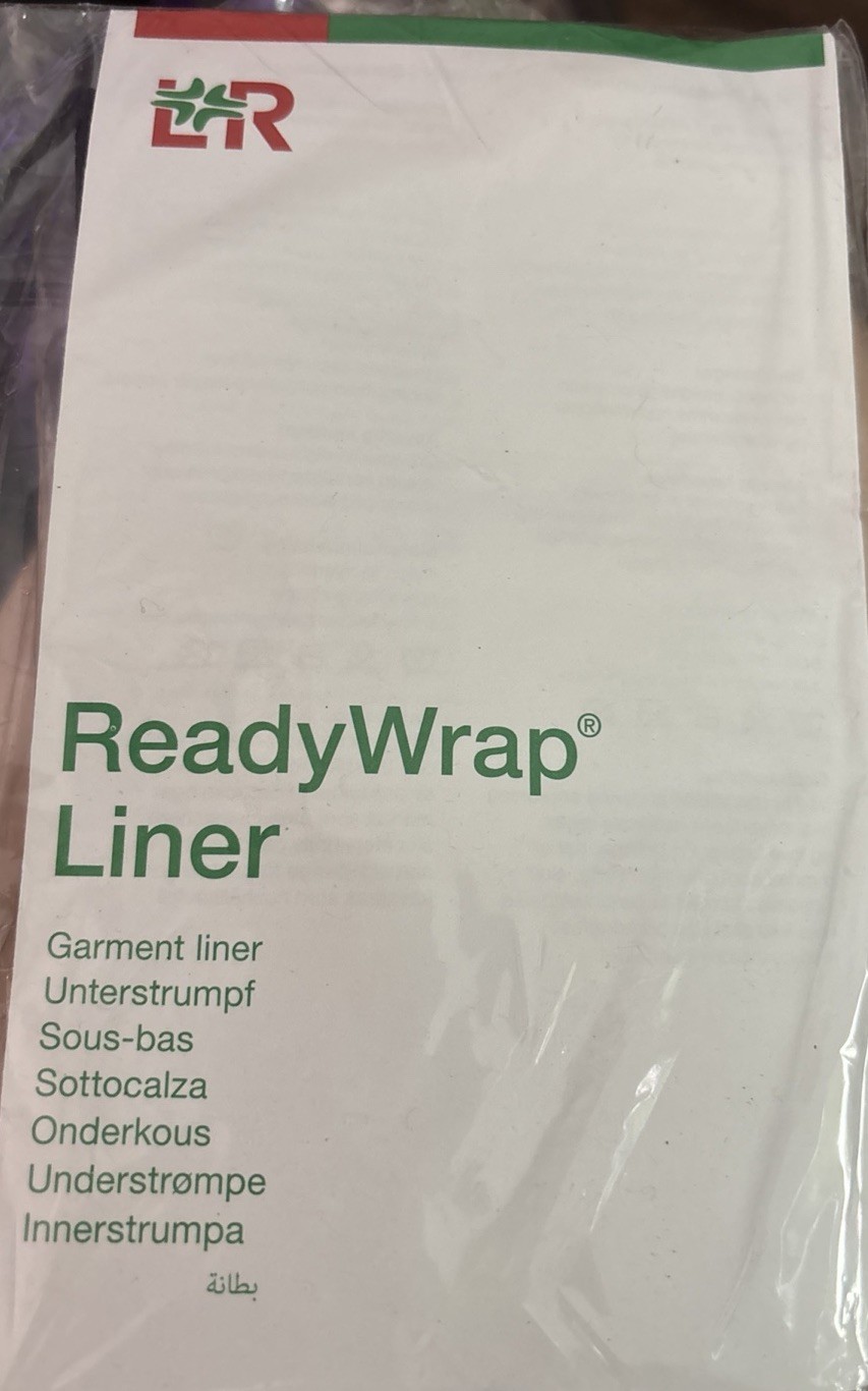 Ready Wrap Liner Garment Liner Below Knee Size Medium Black Color