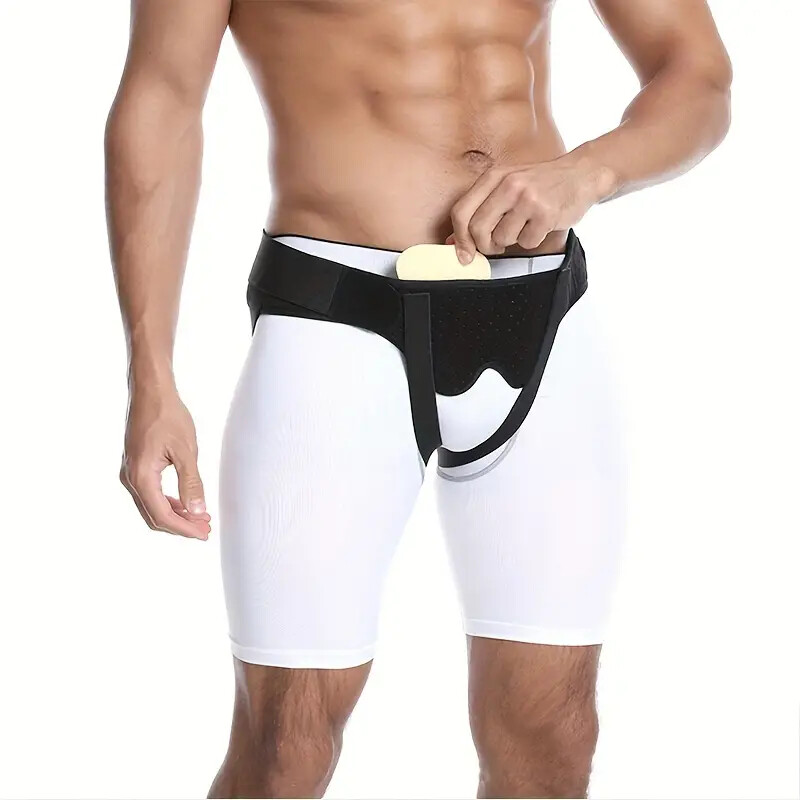 Men’s Inguinal Hernia Support Belt Double Groin Hernia Pain Relief Truss Brace