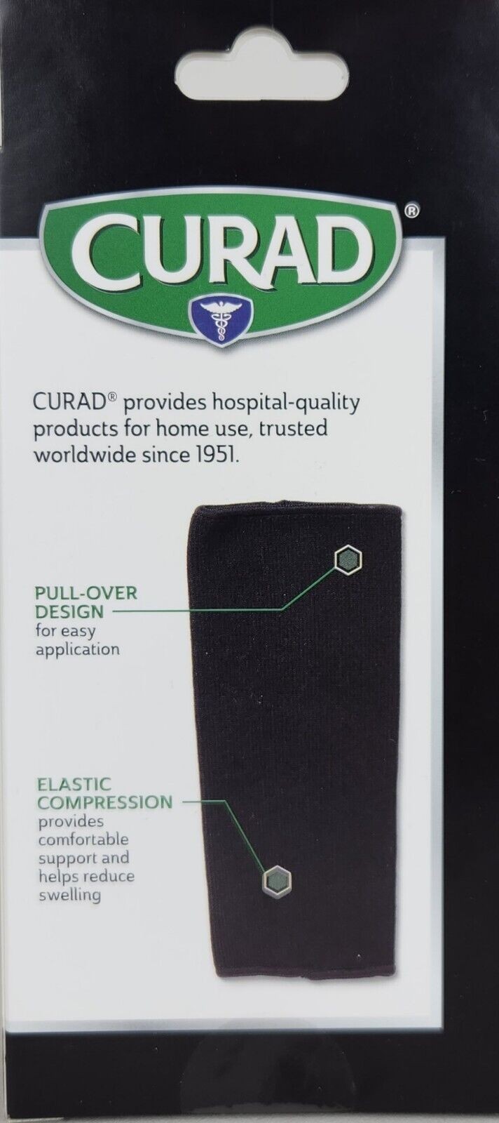 TWO Curad Elastic Pull-Over Knee Supports Size Lg fits 18-20″ (ABOVE Knee Cap)