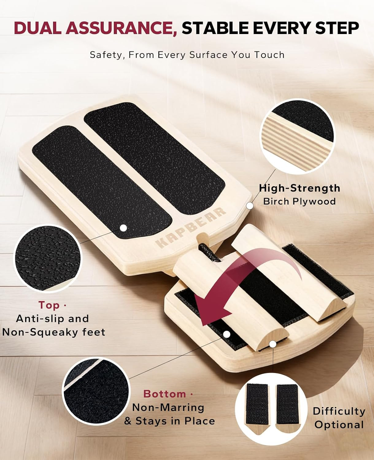 Axis Board Ankle Balance Board Ankle Foot Strengthener for Sprained | Single Leg