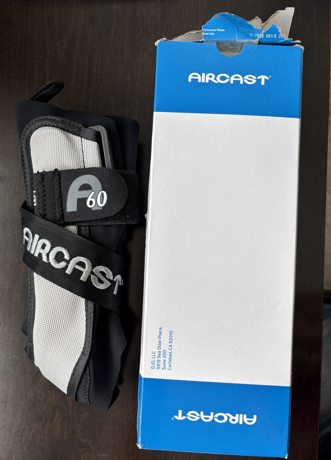 Aircast A60 Ankle Support Brace Small Left Black