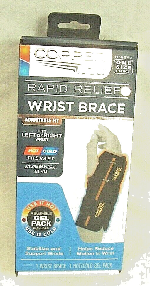 Copper Fit Rapid Relief Wrist Compression Wrap with Hot/Cold Therapy