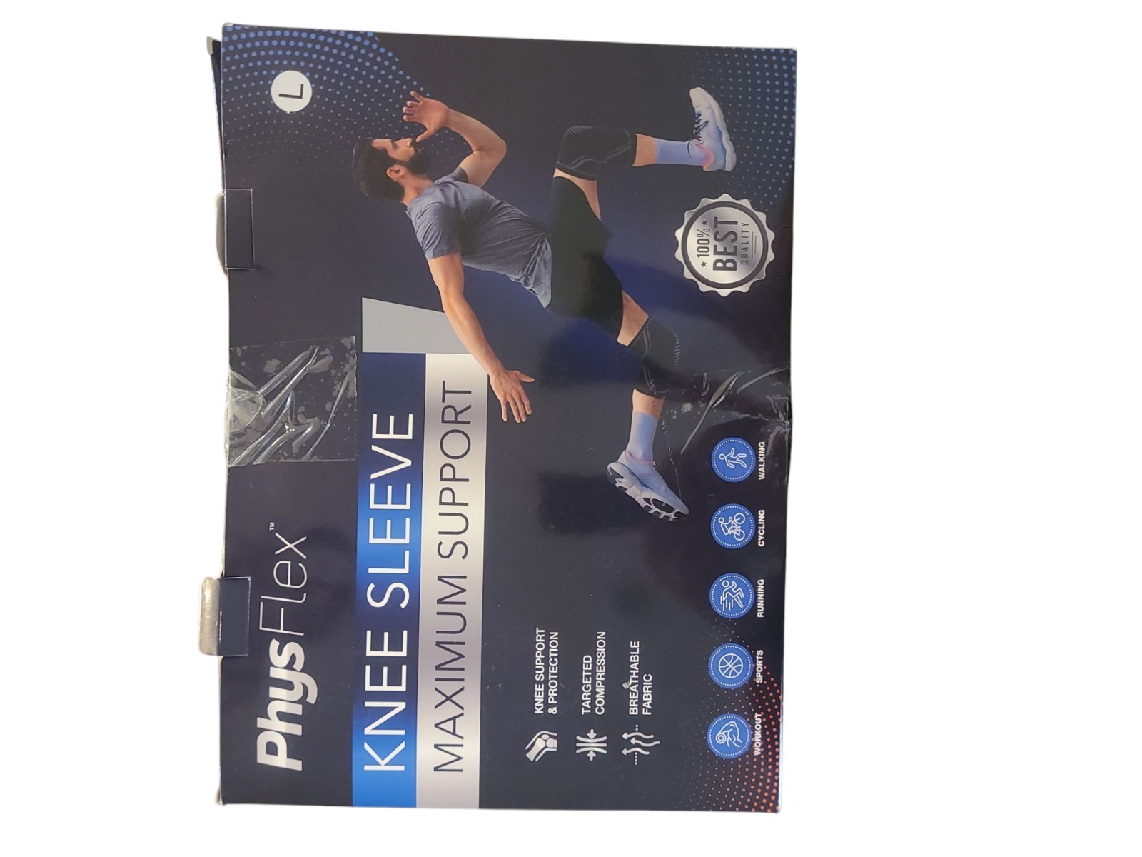 Physflex knee sleeve maximum support size L