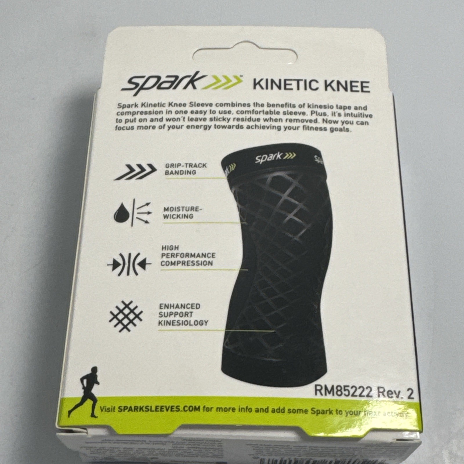 Brand New Spark Kinetic Knee Compression Fused W/ Kinesiology Sleeve Sz Medium M