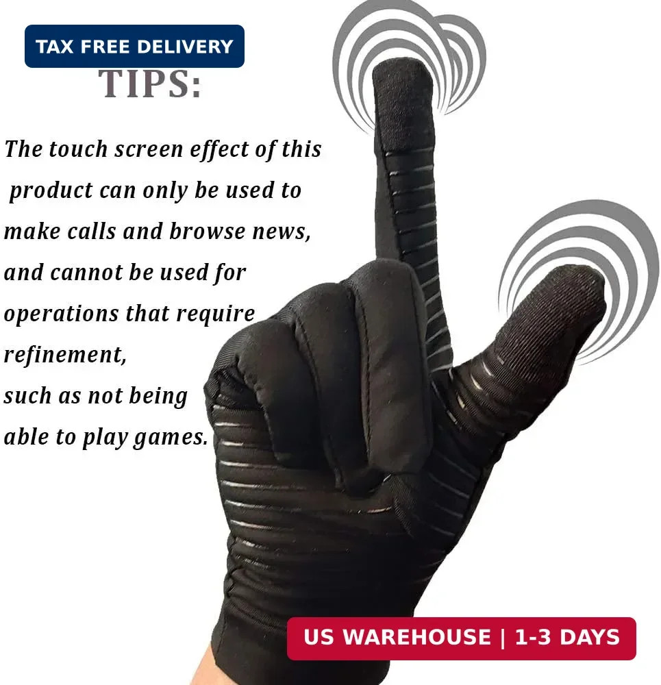 Full Finger Arthritis Gloves Copper Infused Compression Gloves for Arthritis