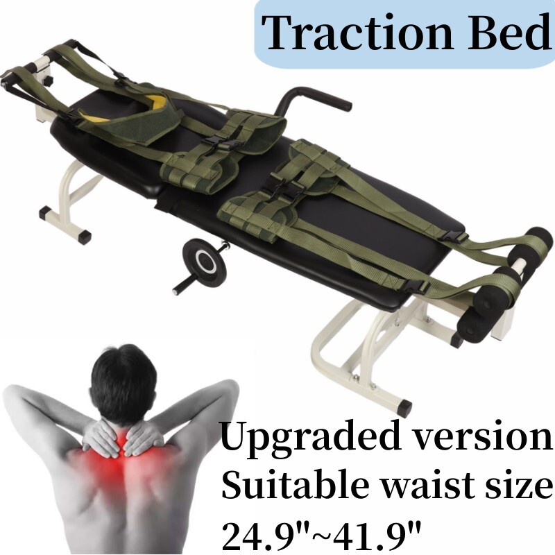 Cervical Spine Lumbar Traction Bed Back Pain Therapy Massage Stretching Table