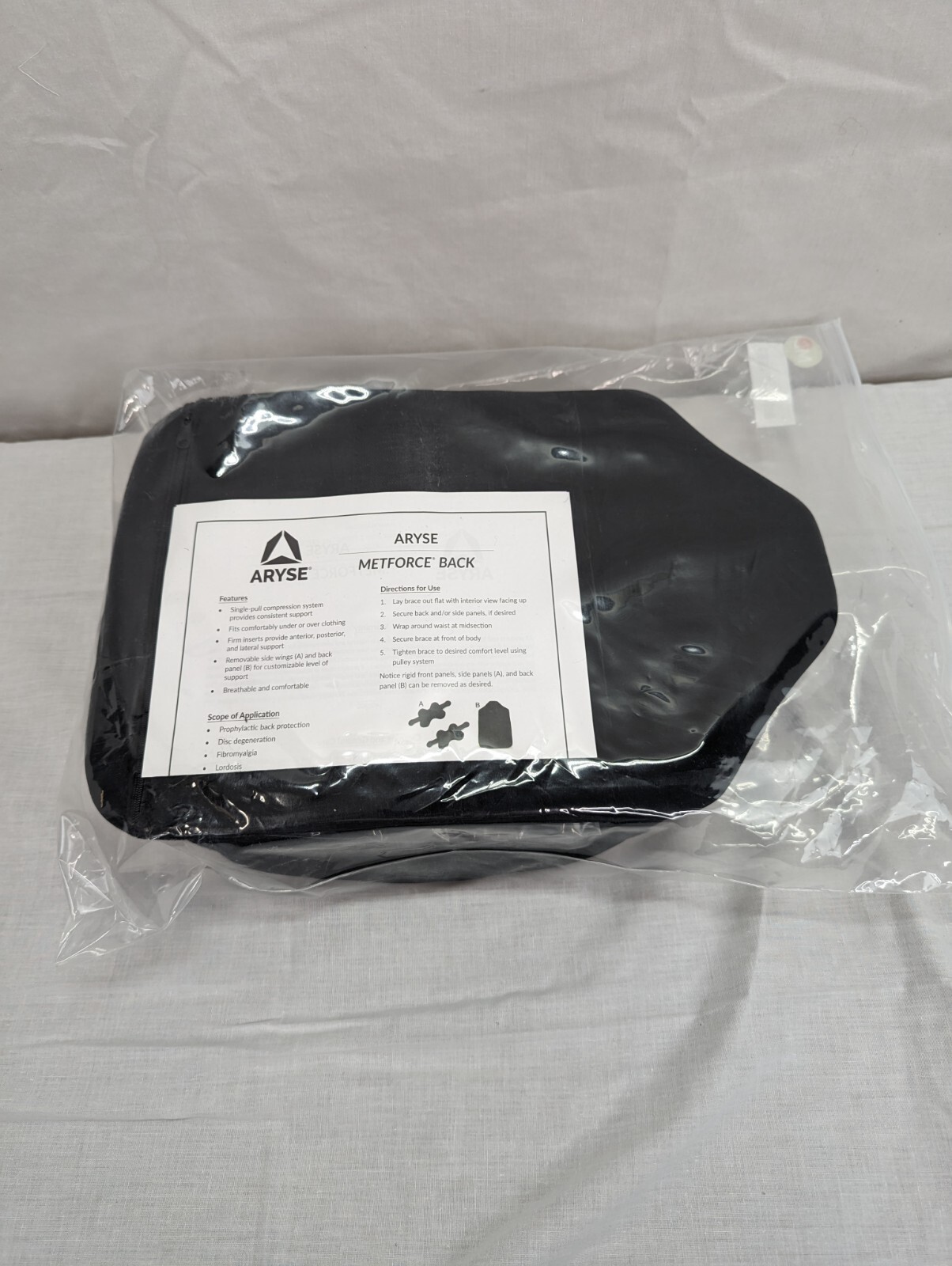 Aryse MD Metaforce Back Brace AY-41-102 Black Waist 29″- 34″