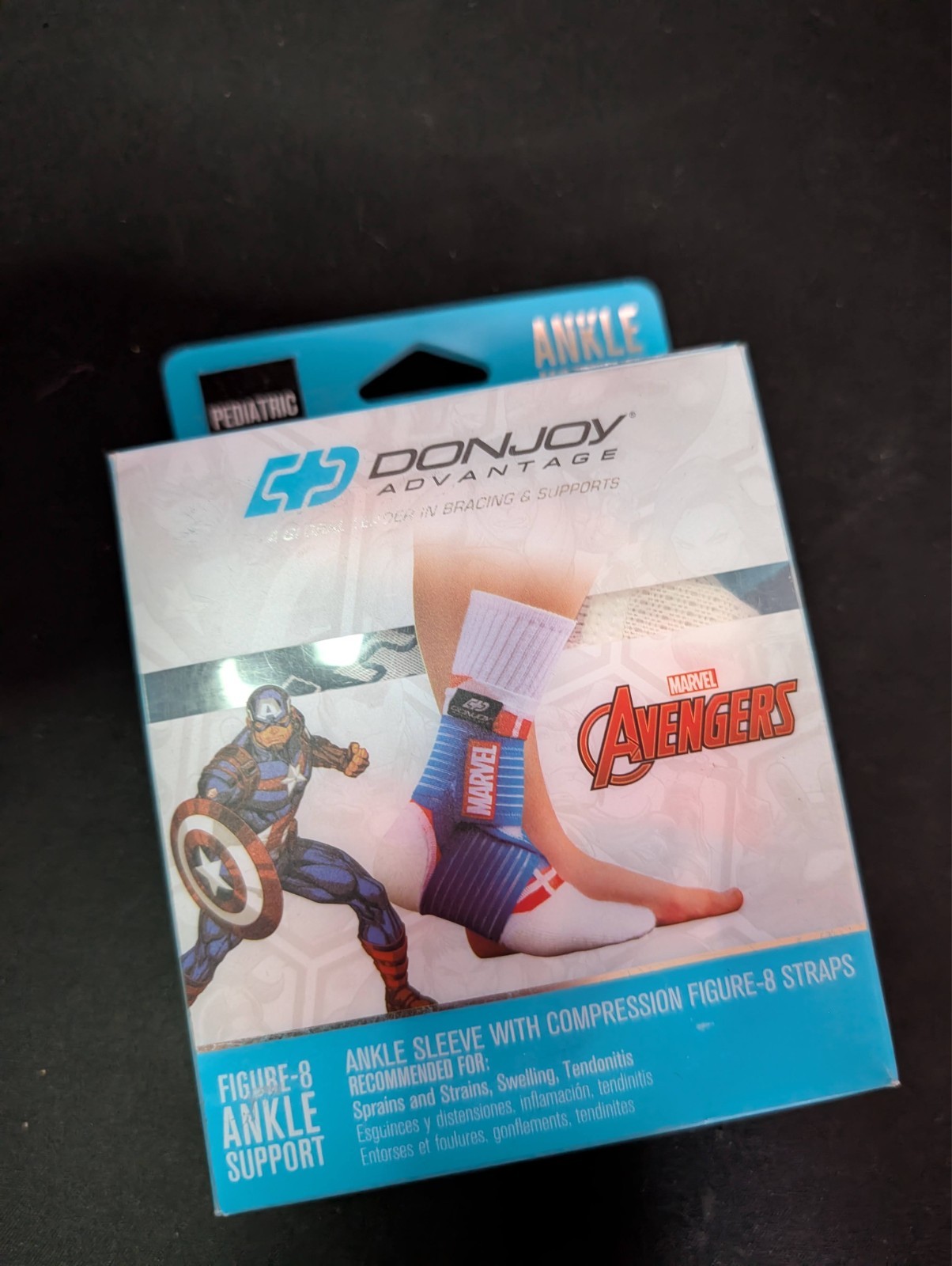 Marvels Avengers Captain America DonJoy Ankle Support Brace Pediatric/Kids