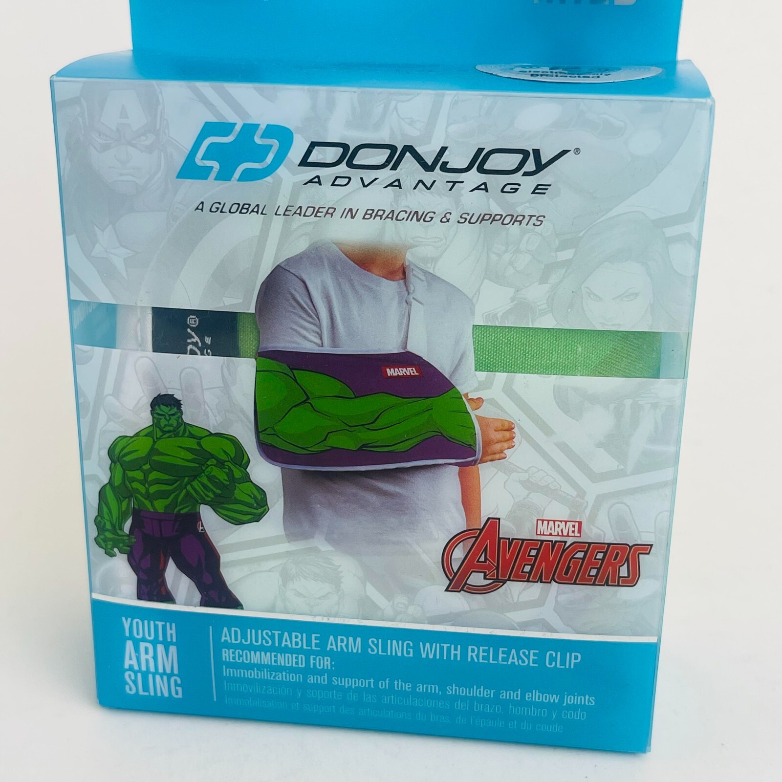 Marvel Avengers DonJoy Advantage Hulk Youth Adjustable Arm Sling w/ Release Clip
