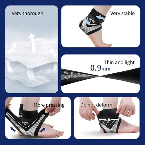 2pcs Adjustable Ankle Brace Compression Sleeve Support Foot Wrap Pair