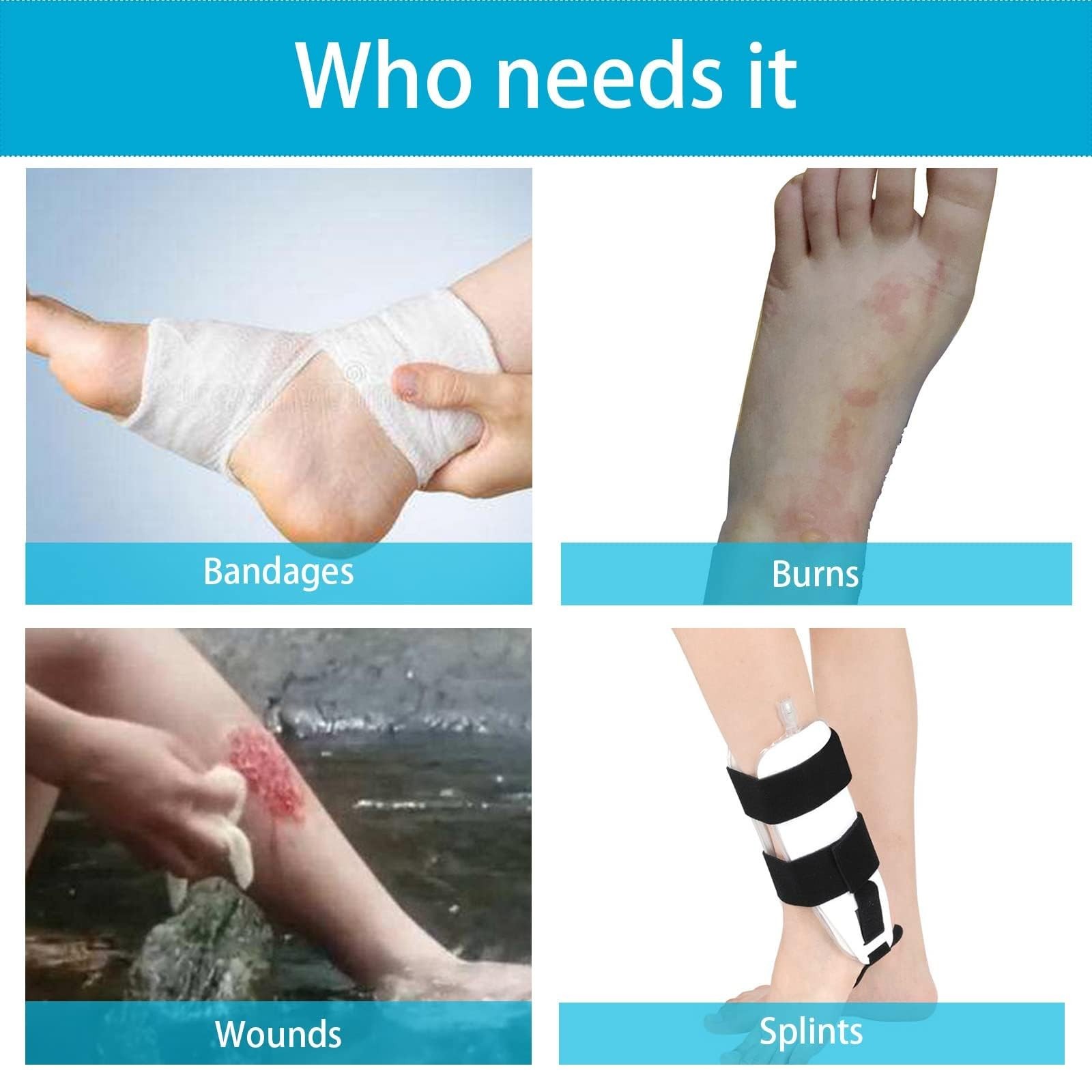Non-Slip Extra Wide Waterproof Leg Cast Cover for Shower, Reusable XL Protector