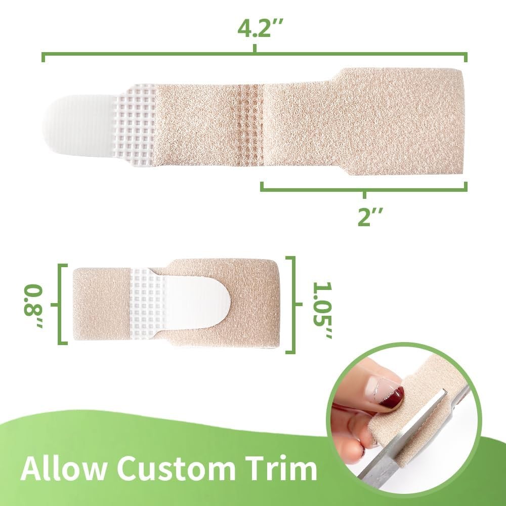 Fabric Hammer Toe Correctors Buddy Wraps, 8 Pack of Toe Bandages Protectors f…