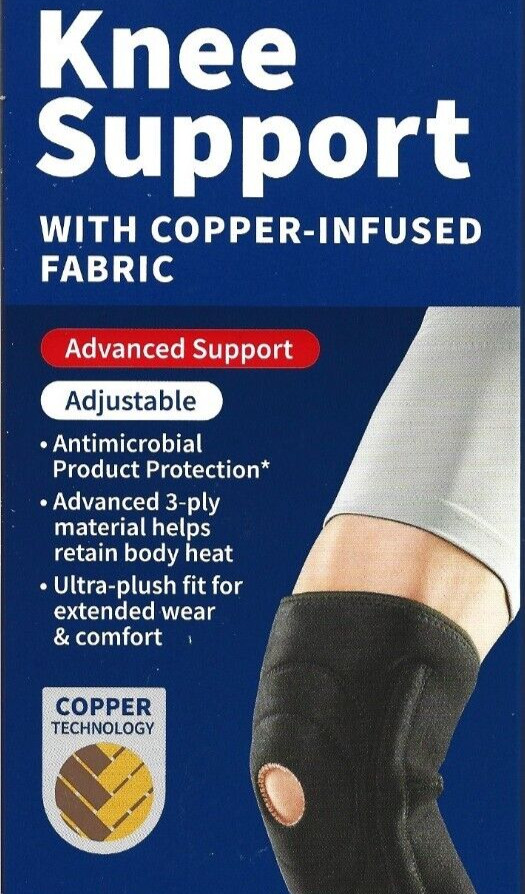 Knee Support with with Copper-Infused Fabric One Size